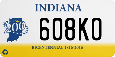 IN license plate 608KO