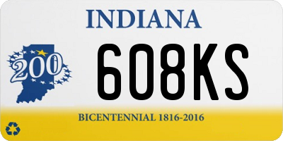 IN license plate 608KS