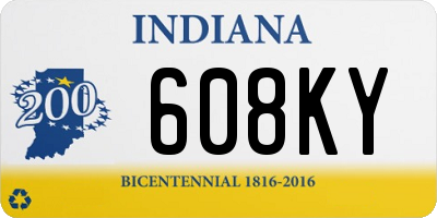 IN license plate 608KY