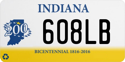 IN license plate 608LB