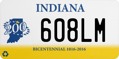 IN license plate 608LM