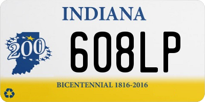 IN license plate 608LP