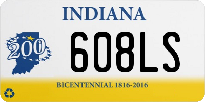 IN license plate 608LS