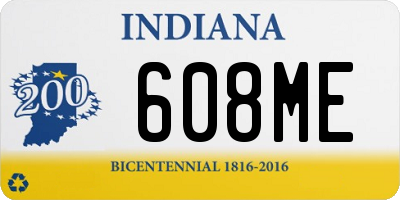 IN license plate 608ME