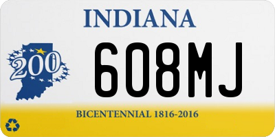 IN license plate 608MJ