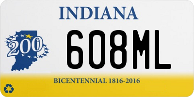 IN license plate 608ML