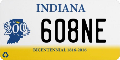 IN license plate 608NE