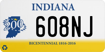 IN license plate 608NJ