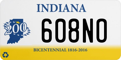 IN license plate 608NO