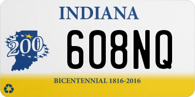 IN license plate 608NQ