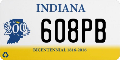 IN license plate 608PB