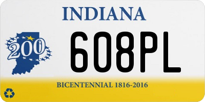 IN license plate 608PL