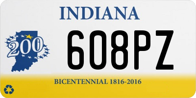 IN license plate 608PZ