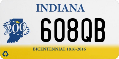 IN license plate 608QB