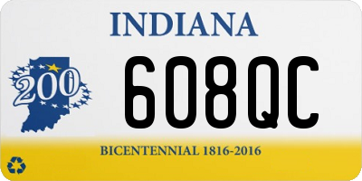 IN license plate 608QC