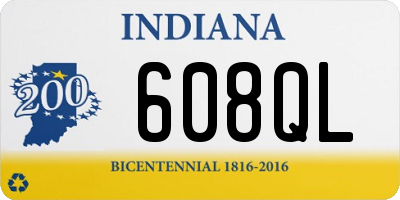 IN license plate 608QL