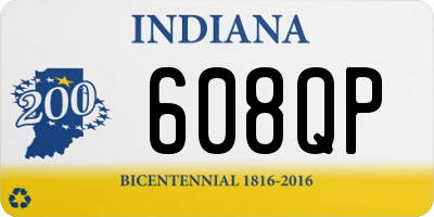IN license plate 608QP