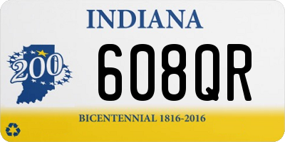 IN license plate 608QR