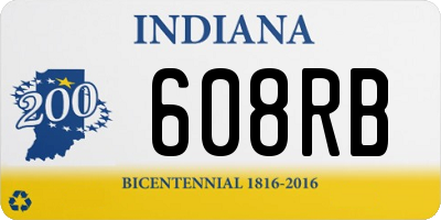 IN license plate 608RB