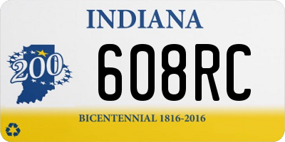 IN license plate 608RC