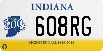 IN license plate 608RG