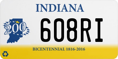 IN license plate 608RI