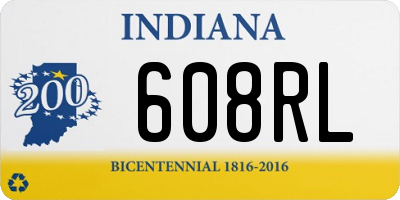 IN license plate 608RL