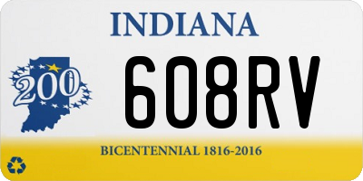 IN license plate 608RV