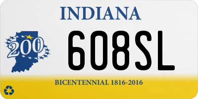 IN license plate 608SL