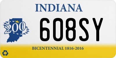 IN license plate 608SY