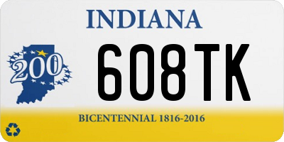 IN license plate 608TK