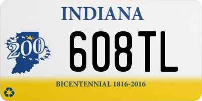 IN license plate 608TL