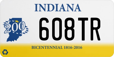 IN license plate 608TR