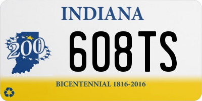 IN license plate 608TS