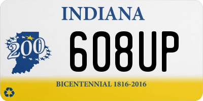IN license plate 608UP