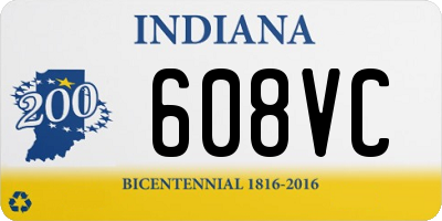 IN license plate 608VC