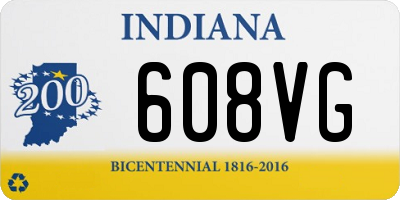 IN license plate 608VG