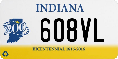 IN license plate 608VL