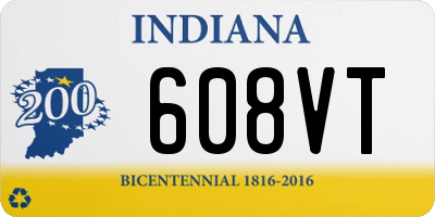 IN license plate 608VT