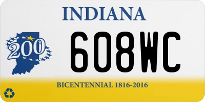 IN license plate 608WC