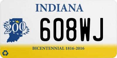 IN license plate 608WJ