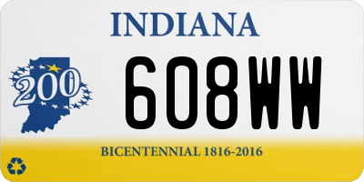 IN license plate 608WW