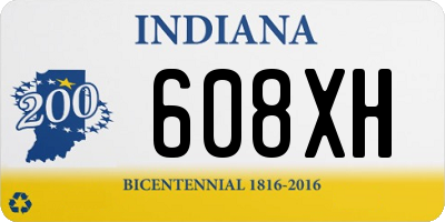 IN license plate 608XH