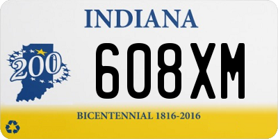 IN license plate 608XM