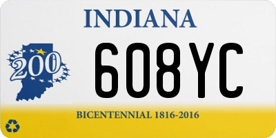 IN license plate 608YC