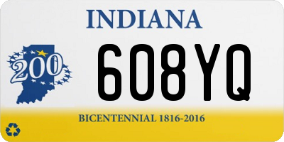 IN license plate 608YQ