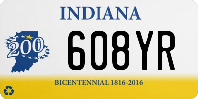 IN license plate 608YR