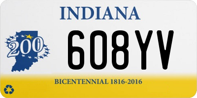 IN license plate 608YV