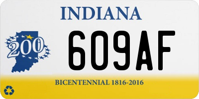 IN license plate 609AF