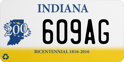 IN license plate 609AG